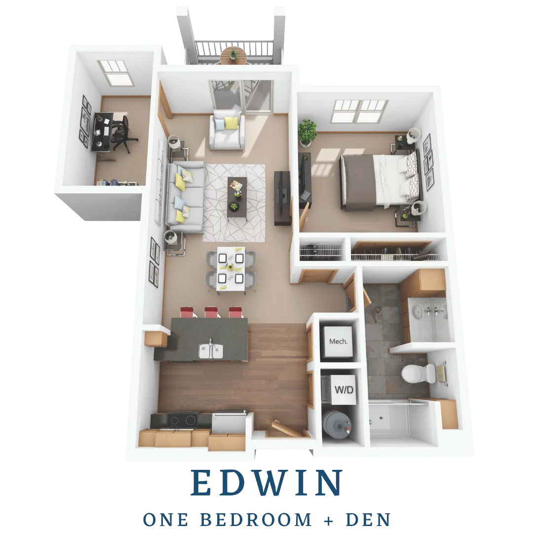 Edwin - One Bedroom + Den