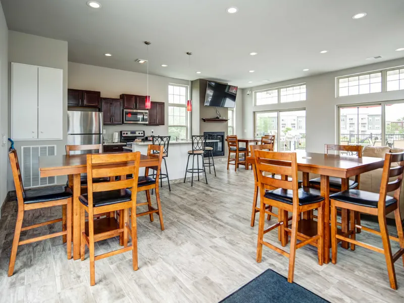 Clubhouse and resident gathering space at Mammoth Springs in Sussex, WI