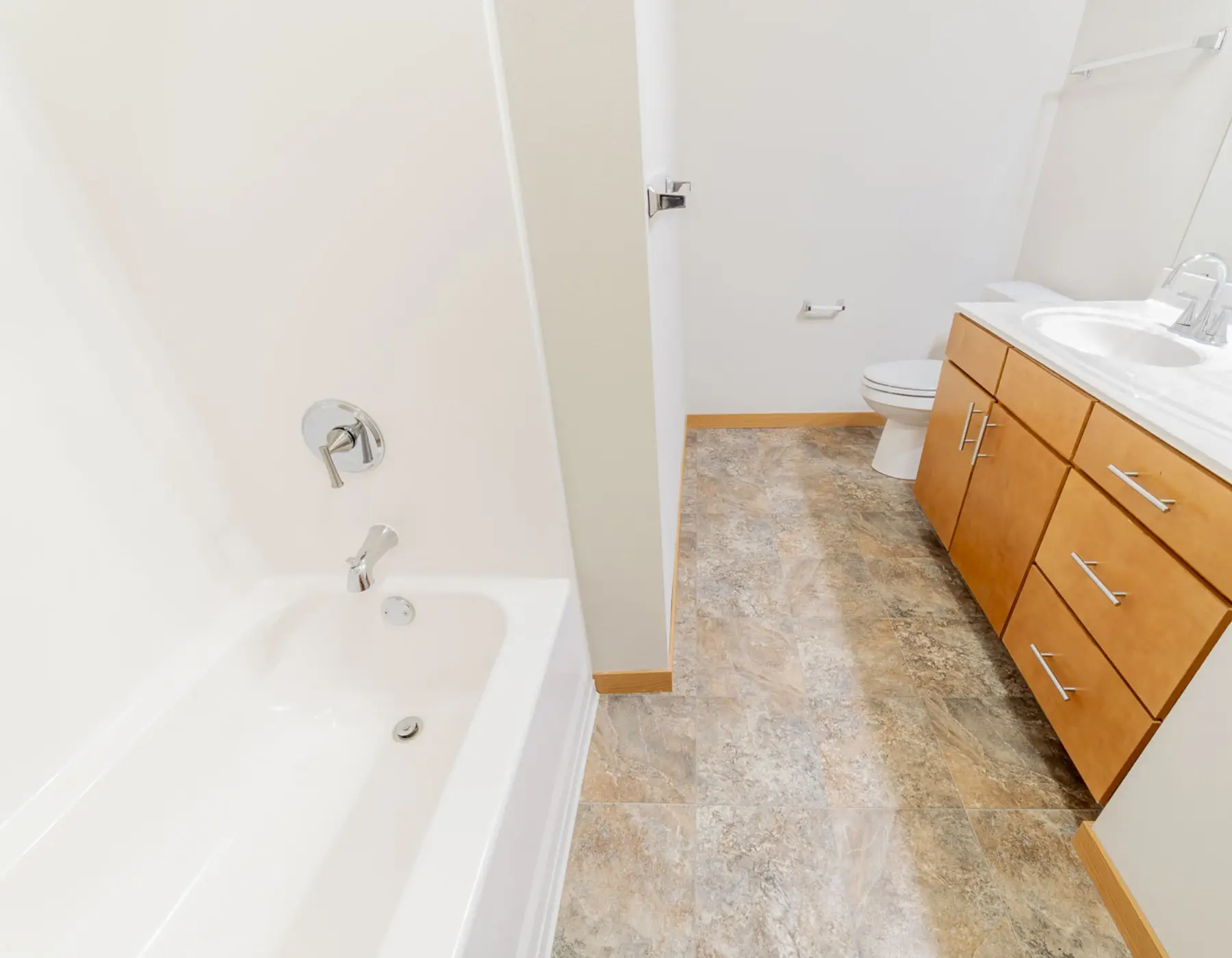 Luxury Apartment Bathroom Vanity and Shower