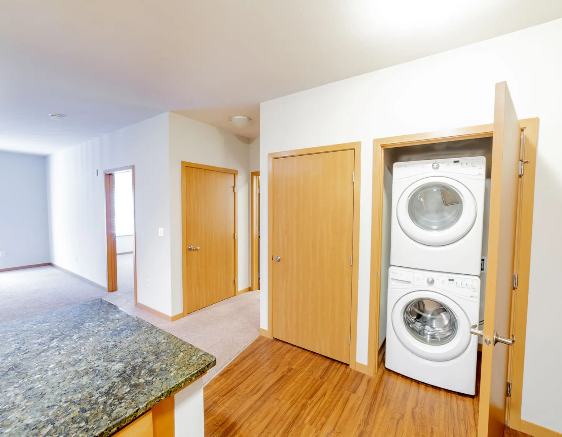 Modern Kitchen and Laundry Area Apartment