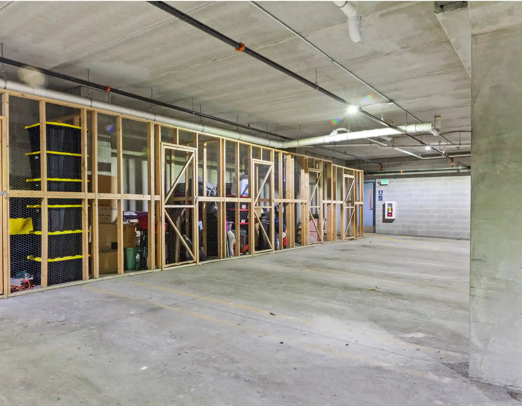 Underground Parking Garage Entrance at The Corners